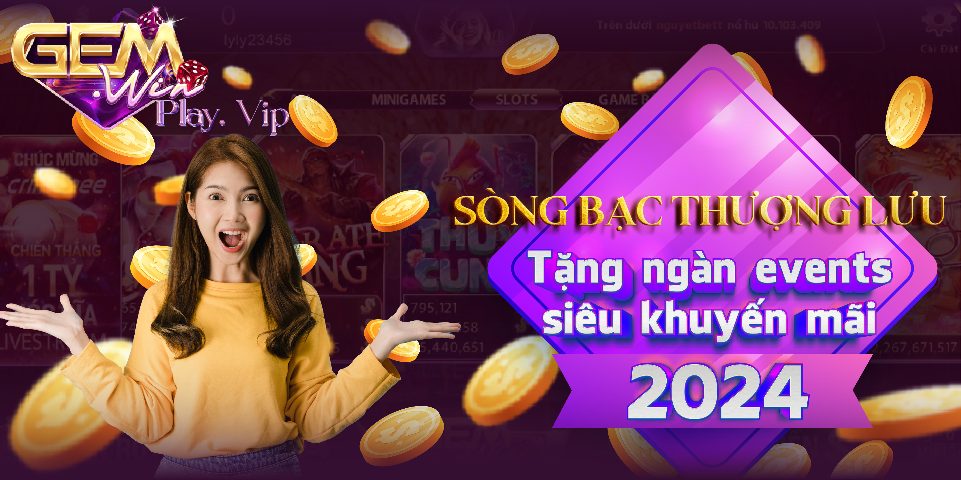 Gemwin Sòng bạc thượng lưu - tặng ngàn events siêu khuyến mãi 2025